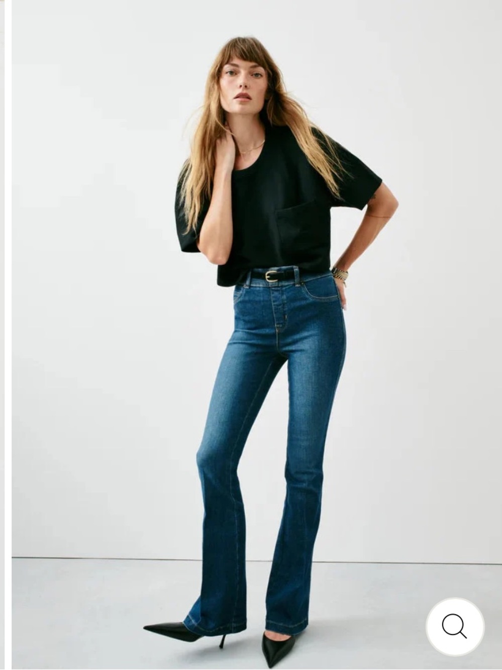 SPANX EveryWear Pull-On Flare Jeans. Size Large Tall.